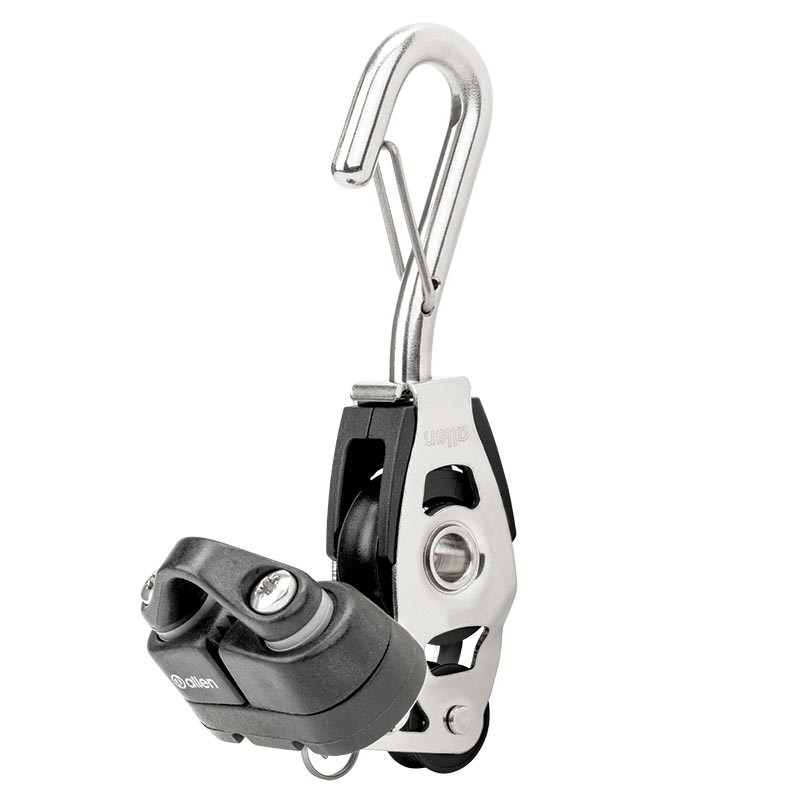 Photo of 30mm Single Block with Fiddle Cleat & Swivel Hook