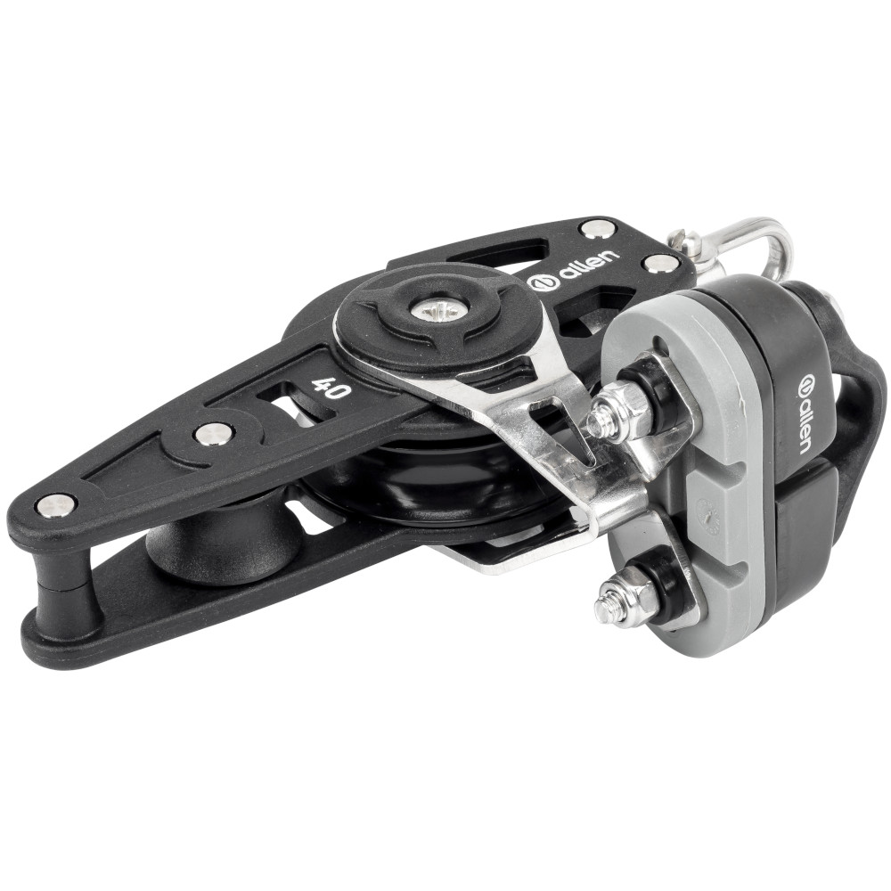 Photo of 40mm Single Block Swivel Becket Fiddle & Cleat
