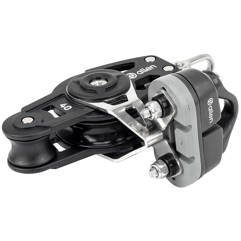 Photo of 40mm Single Block with Swivel Head Fiddle & Cleat