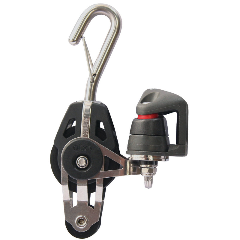 Photo of 40mm Swivel Fiddle Block with Cleat & Hook 2-6mm