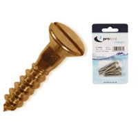 Photo of R Wood Screw Countersunk Slotted Brass