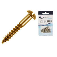 Photo of Q Wood Screw Round Head Slotted Brass