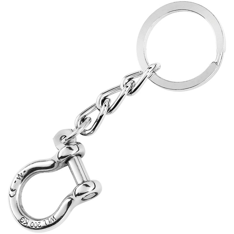 Photo of Forged Stainless Steel Bow Shackle Key Ring